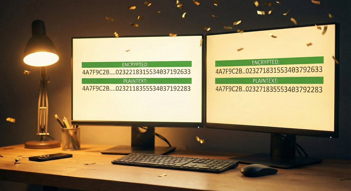 Encrypted vs plaintext comparison