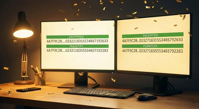 Encrypted vs plaintext comparison